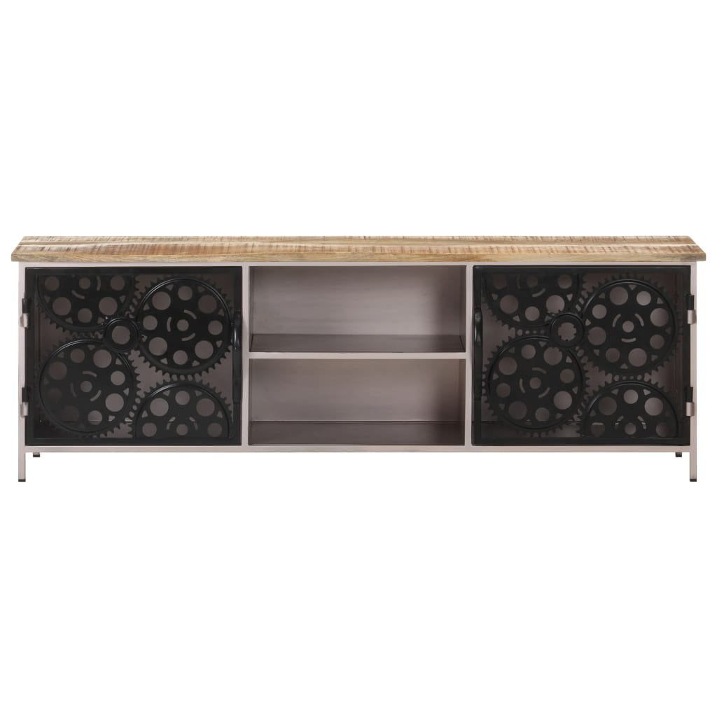 vidaXL TV Stand 47.2"x11.8"x15.7" Rough Mango Wood