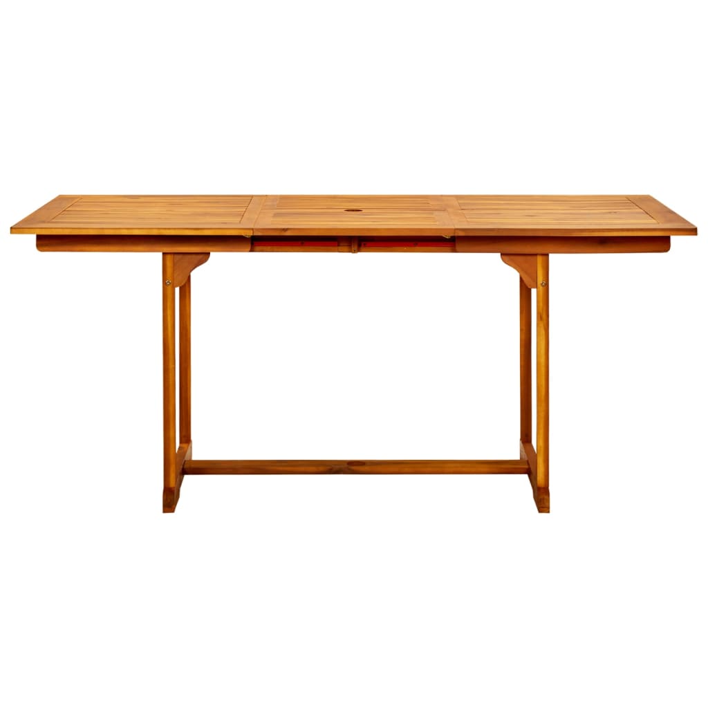 vidaXL Garden Dining Table (47.2"-66.9")x31.5"x29.5" Solid Acacia Wood