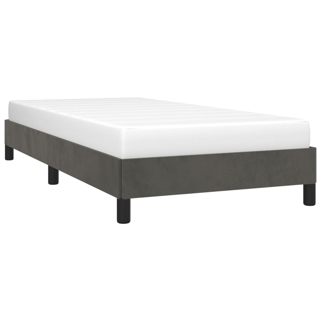 vidaXL Bed Frame Dark Gray 39.4"x74.8" Twin Velvet