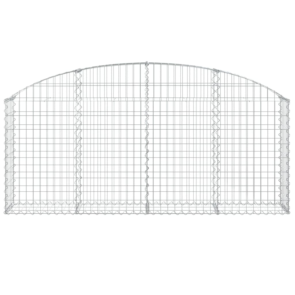 vidaXL Arched Gabion Basket 78.7"x11.8"x31.5"/39.4" Galvanized Iron