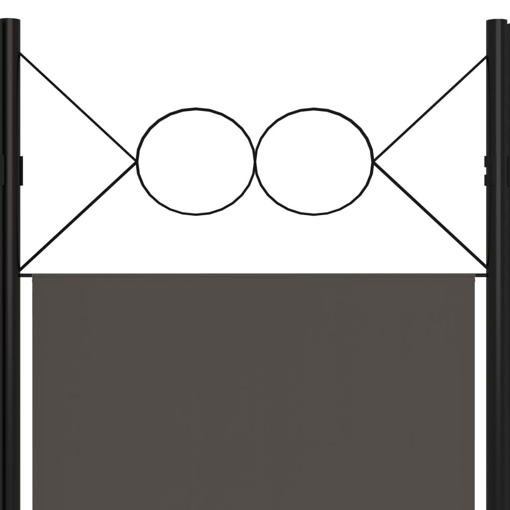 vidaXL 6-Panel Room Divider Anthracite 94.5"x70.9"