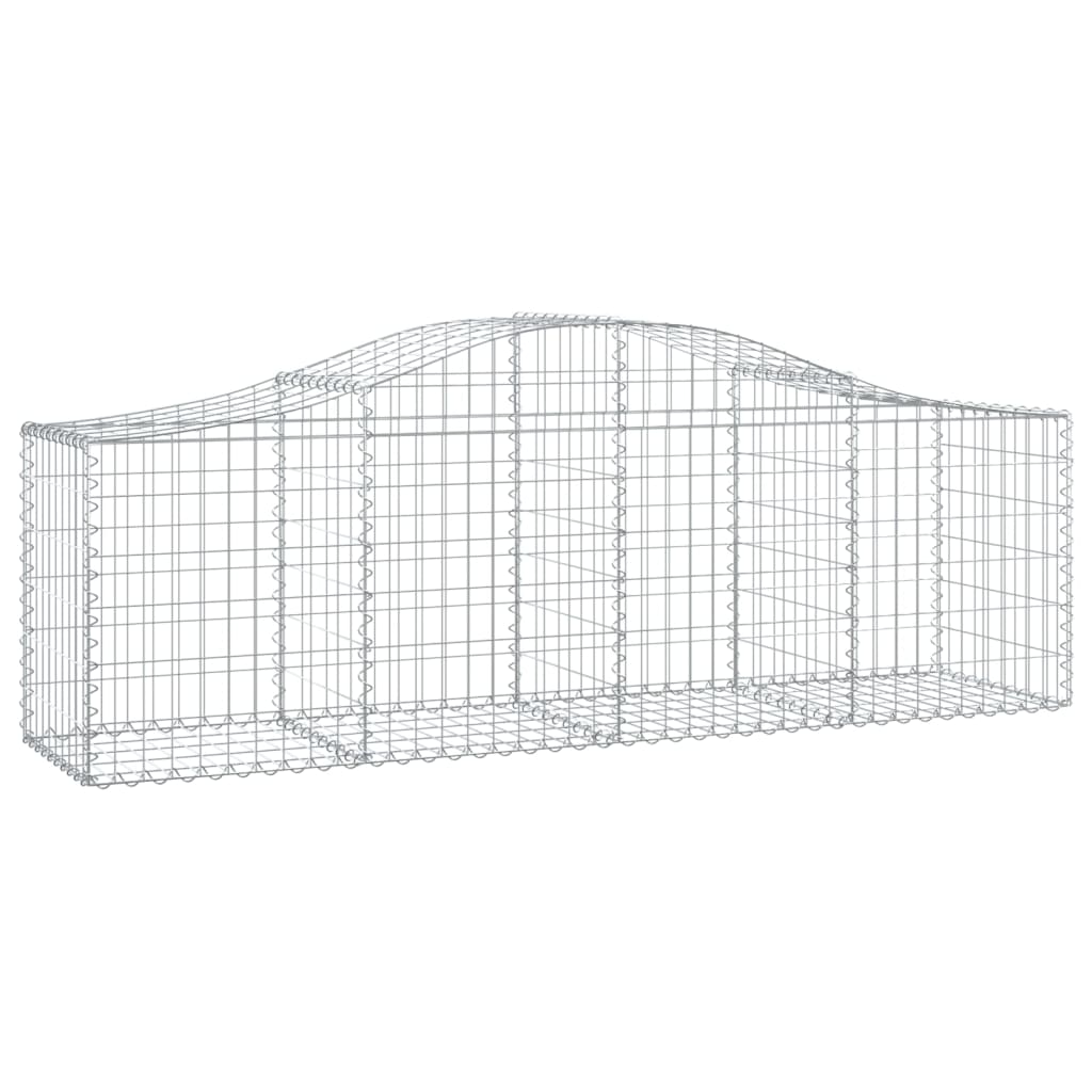 vidaXL Arched Gabion Baskets 30 pcs 78.7"x19.7"x23.6"/31.5" Galvanized Iron