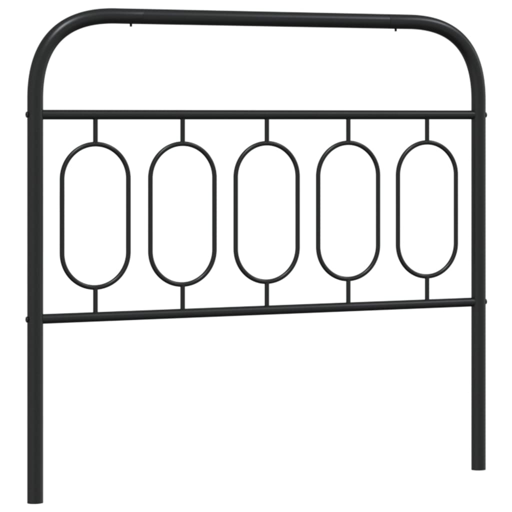 vidaXL Metal Headboard Black 39.4"