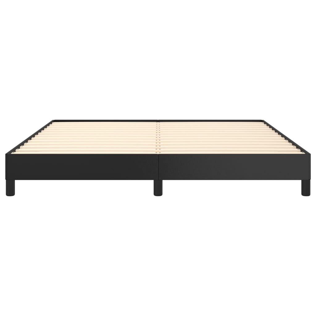 vidaXL Bed Frame without Mattress Black California King Faux Leather