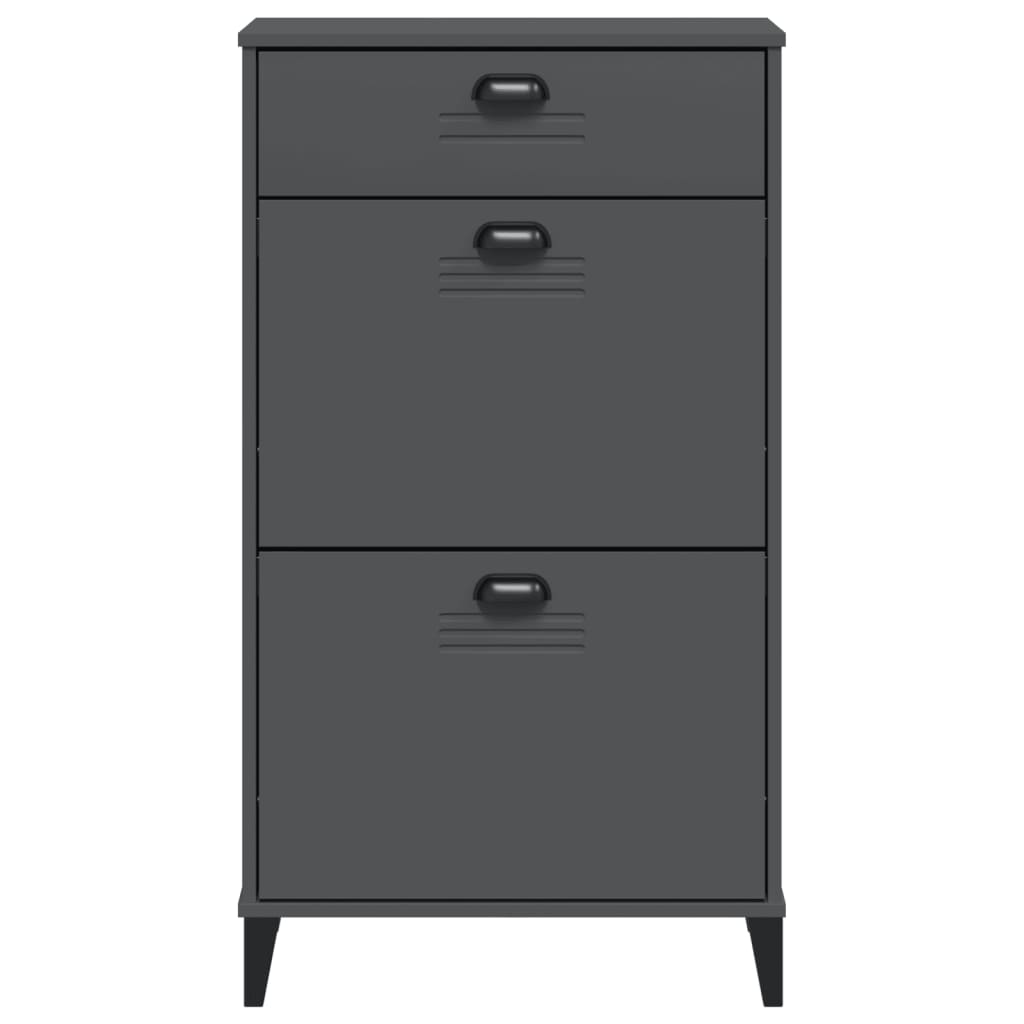 vidaXL Shoe Cabinet VIKEN Anthracite Gray Engineered Wood