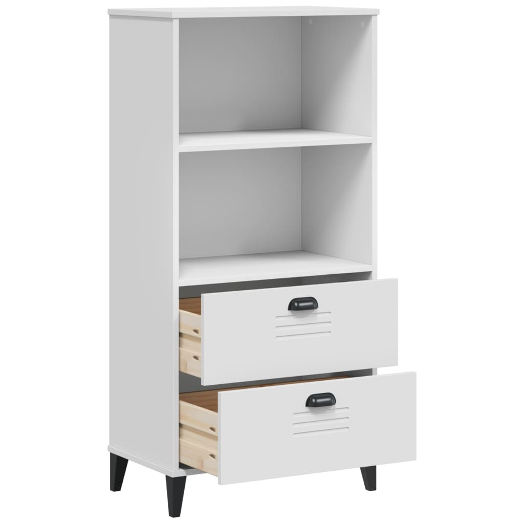 vidaXL Bookcase VIKEN White 23.6"x13.8"x48.4" Engineered Wood