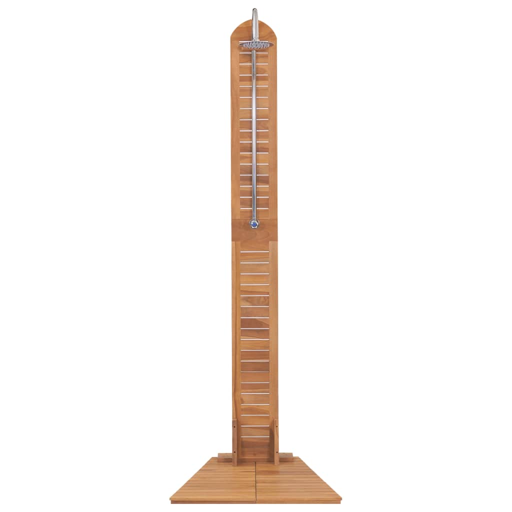 vidaXL Garden Shower Solid Teak 27.6"x29.5"x80.3"