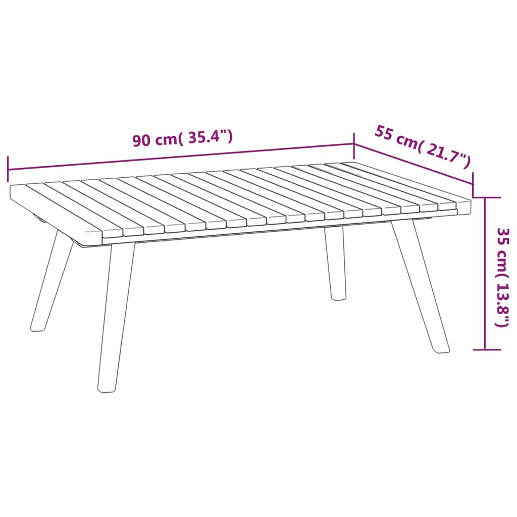 vidaXL 7 Piece Patio Lounge Set with Cushions Solid Acacia Wood