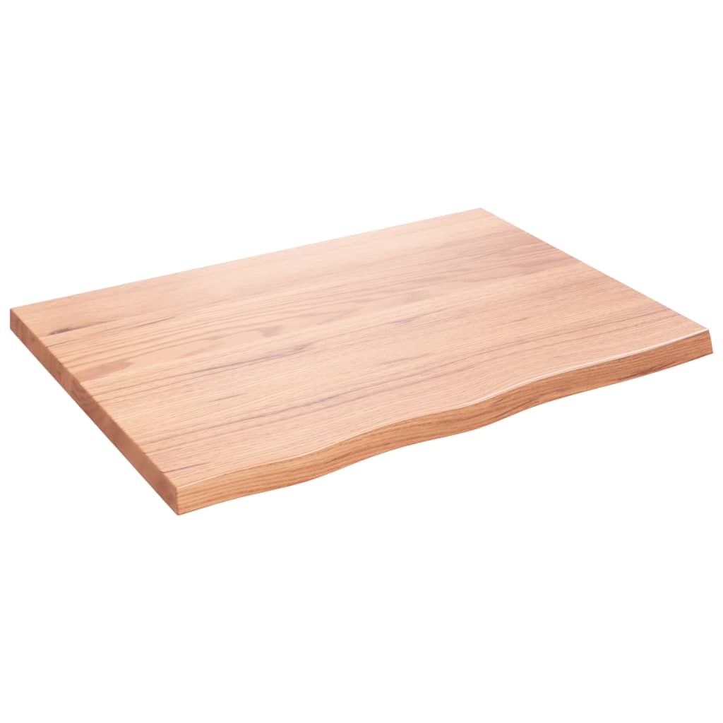 vidaXL Wall Shelf Light Brown 31.5"x23.6"x(0.8"-1.6") Treated Solid Wood Oak