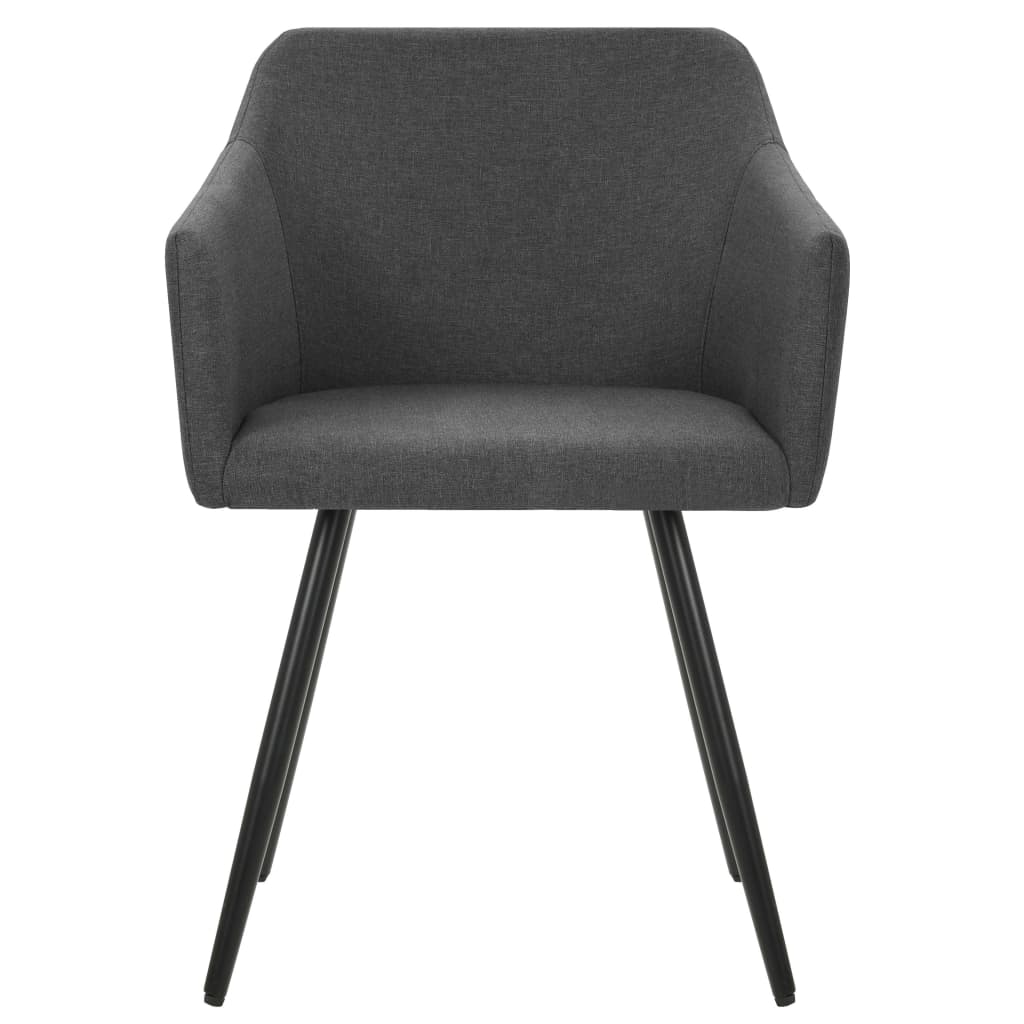 vidaXL Dining Chairs 6 pcs Dark Gray Fabric