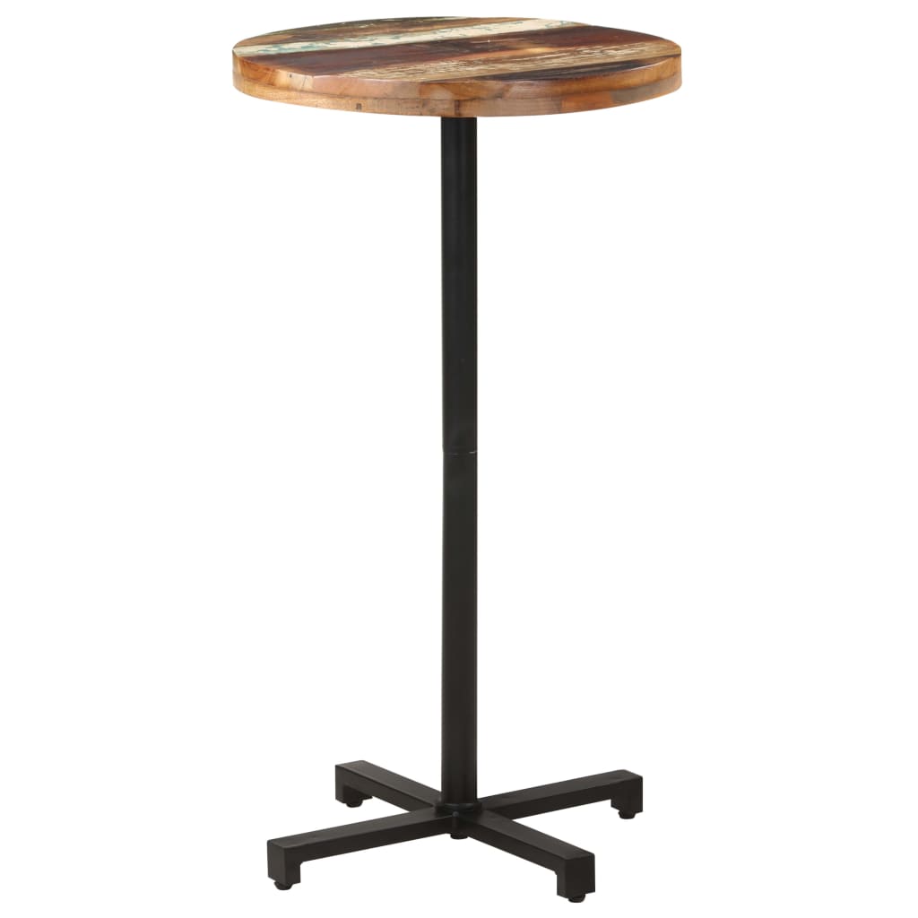 vidaXL Bistro Table Round Ø23.6"x43.3" Solid Reclaimed Wood