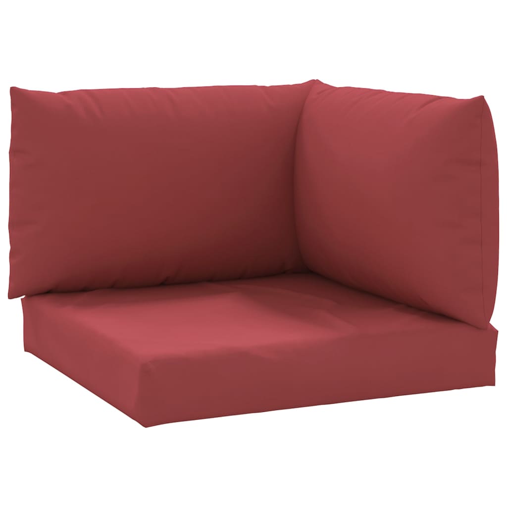 vidaXL Pallet Cushions 3 pcs Wine Red Oxford Fabric