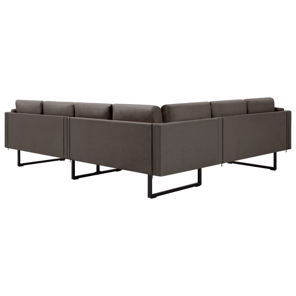 vidaXL Corner Sofa Taupe Fabric