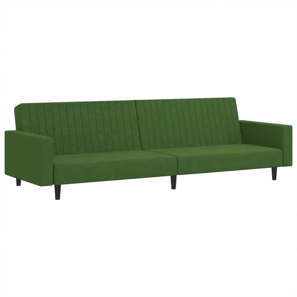 vidaXL 2-Seater Sofa Bed Dark Green Velvet