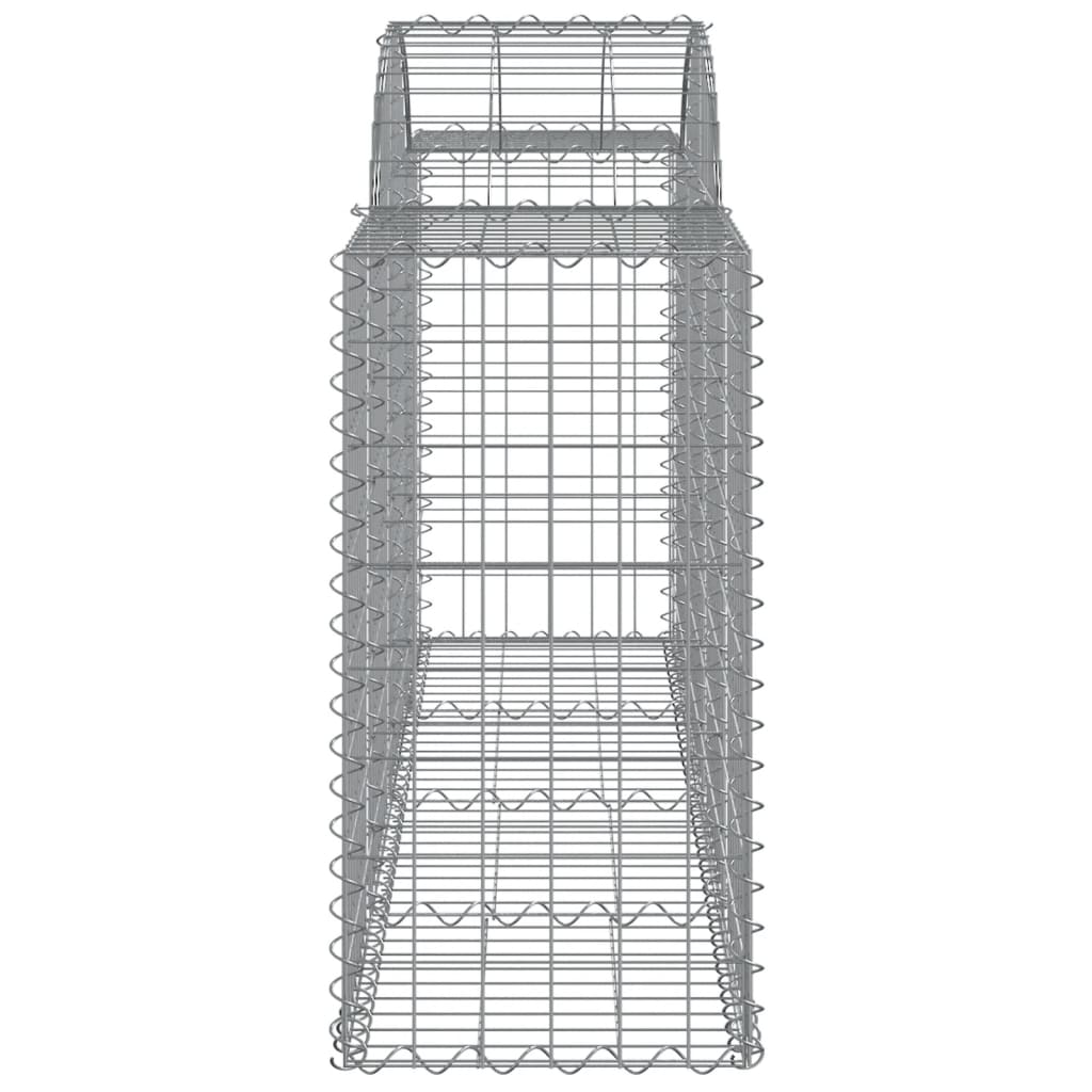 vidaXL Arched Gabion Baskets 11 pcs 78.7"x19.7"x31.5"/39.4" Galvanized Iron