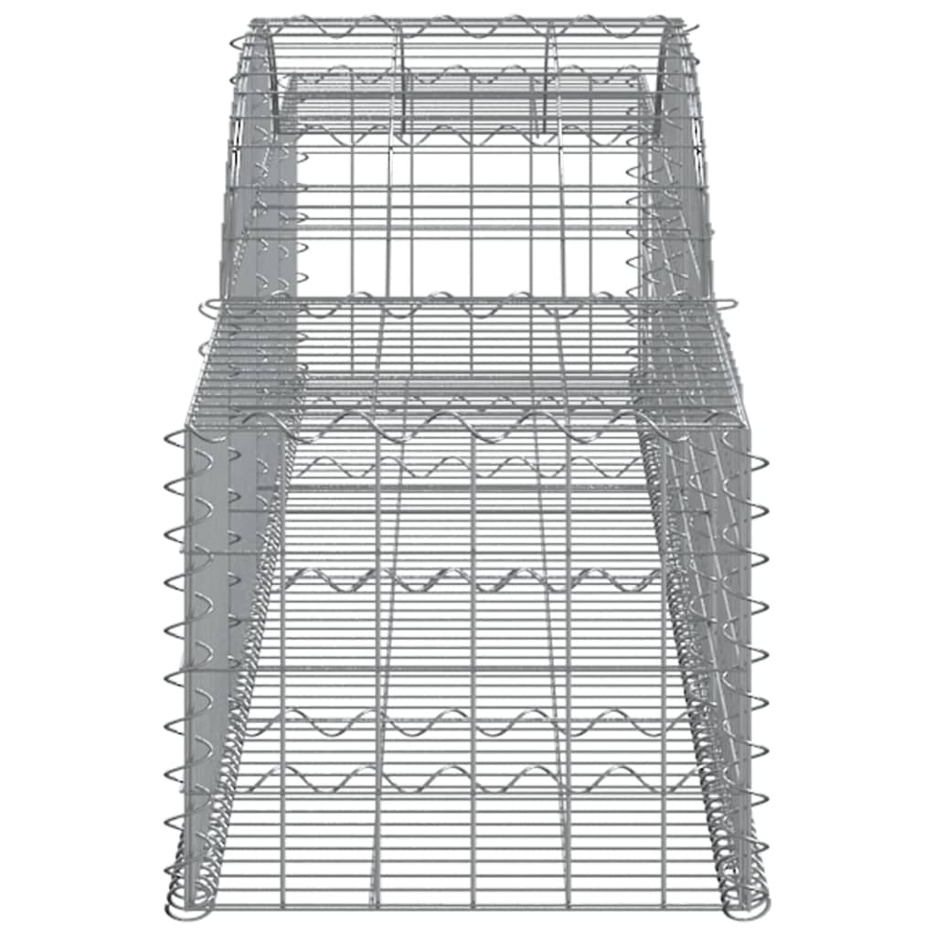 vidaXL Arched Gabion Baskets 12 pcs 118.1"x19.7"x15.7"/23.6" Galvanized Iron