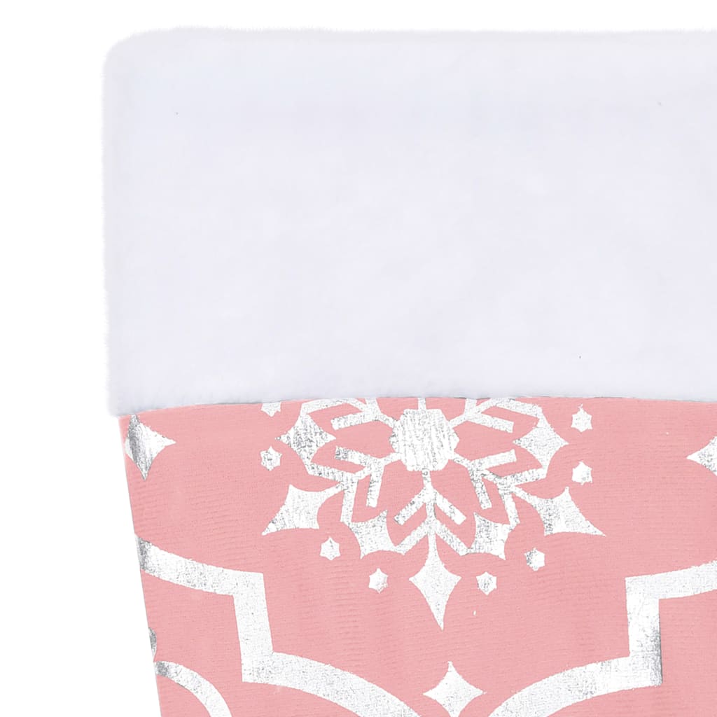 vidaXL Luxury Christmas Tree Skirt with Sock Pink 3 ft Fabric