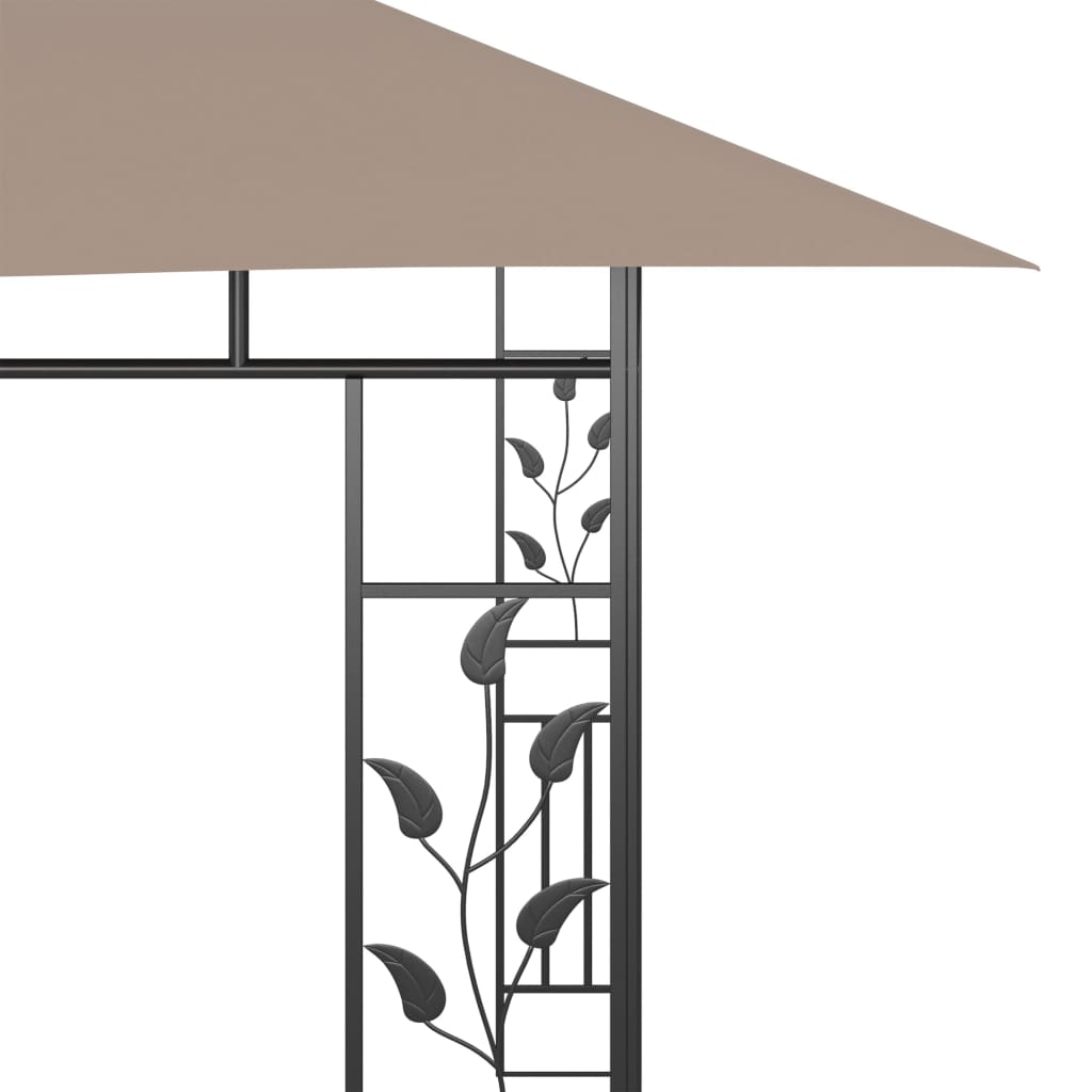 vidaXL Gazebo with Mosquito Net 13.1'x9.8'x9' Taupe 0.6 oz/ft²