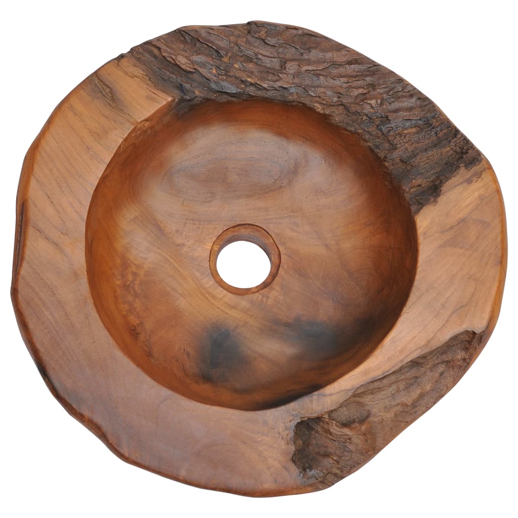 vidaXL Basin Solid Teak 17.7"