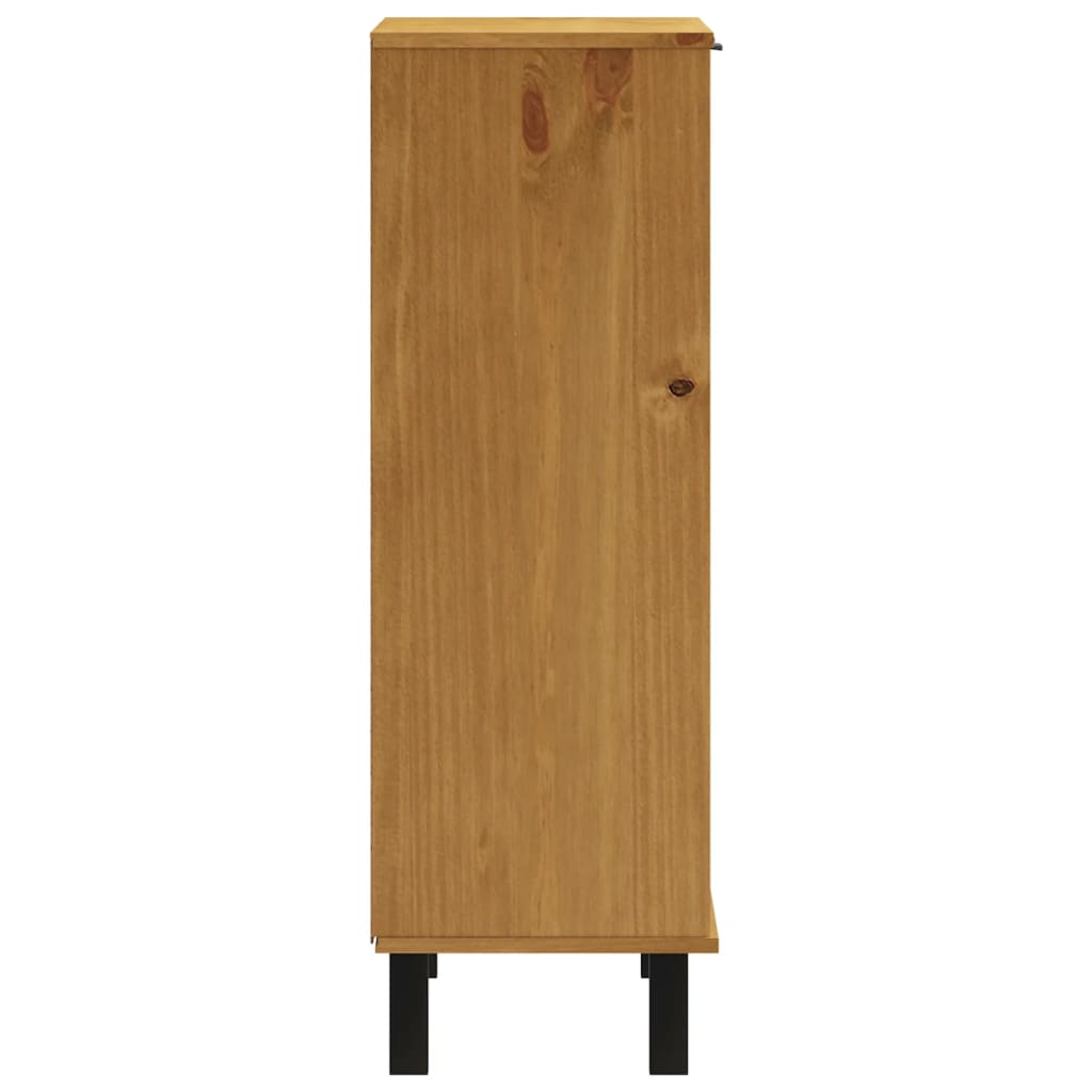 vidaXL Shoe Cabinet FLAM 23.4"x13.8"x42.1" Solid Wood Pine