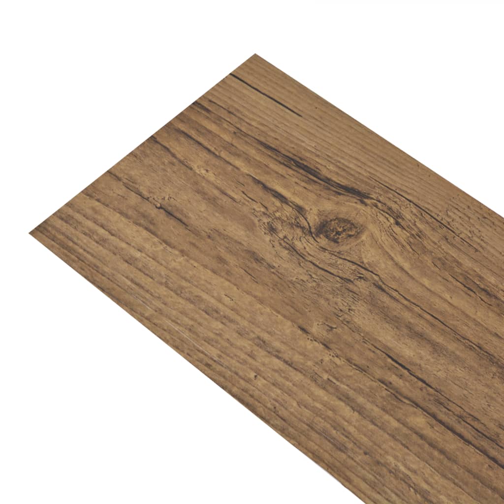 vidaXL Self-adhesive PVC Flooring Planks 54 ft² 0.08" Walnut Brown