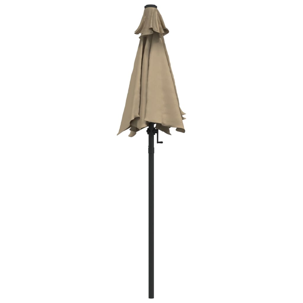 vidaXL Garden Parasol Taupe 78.7"x83.1" Aluminum