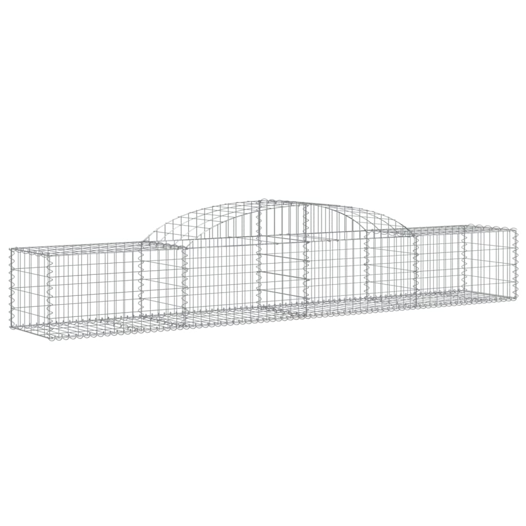 vidaXL Arched Gabion Baskets 12 pcs 118.1"x19.7"x15.7"/23.6" Galvanized Iron