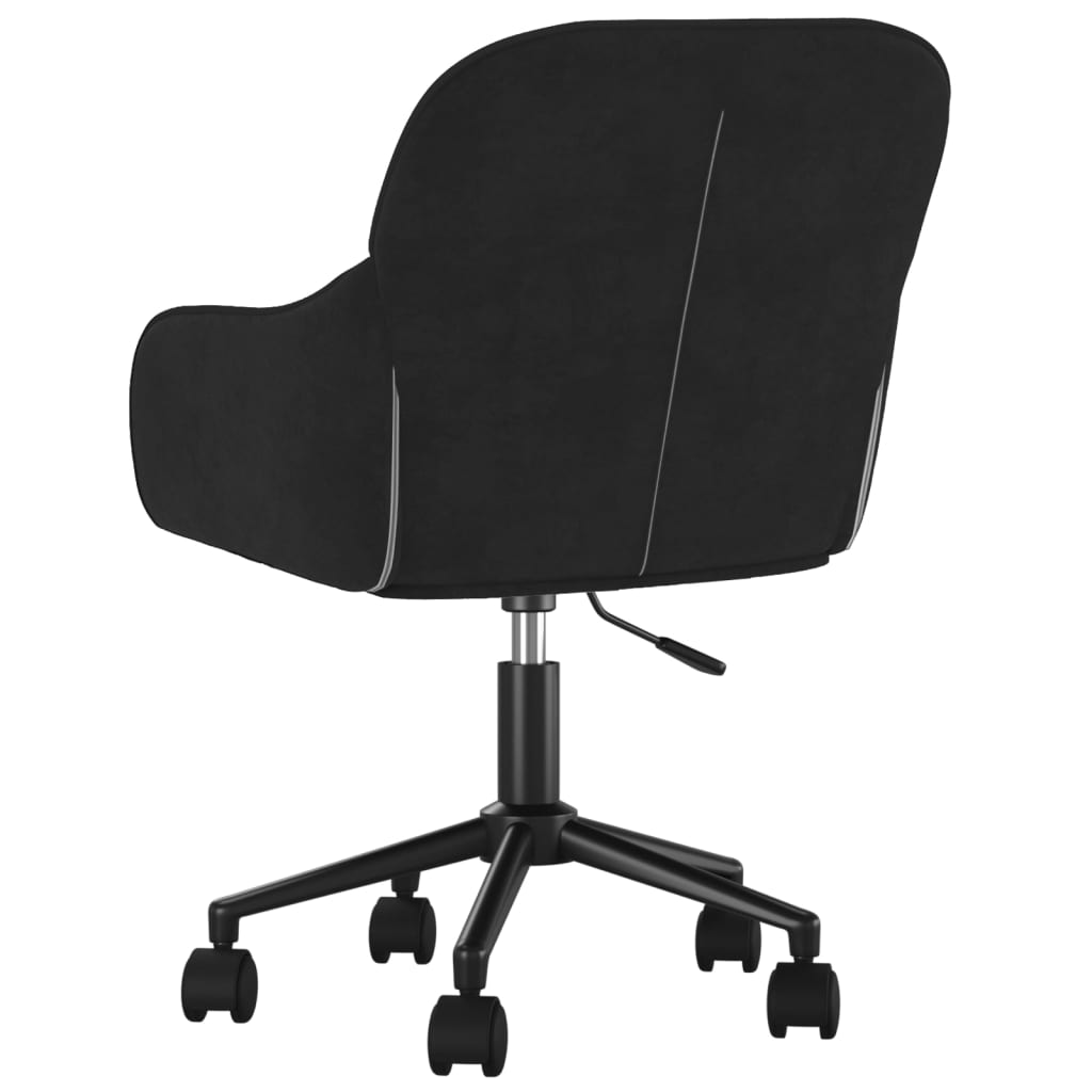 vidaXL Swivel Office Chair Black Velvet