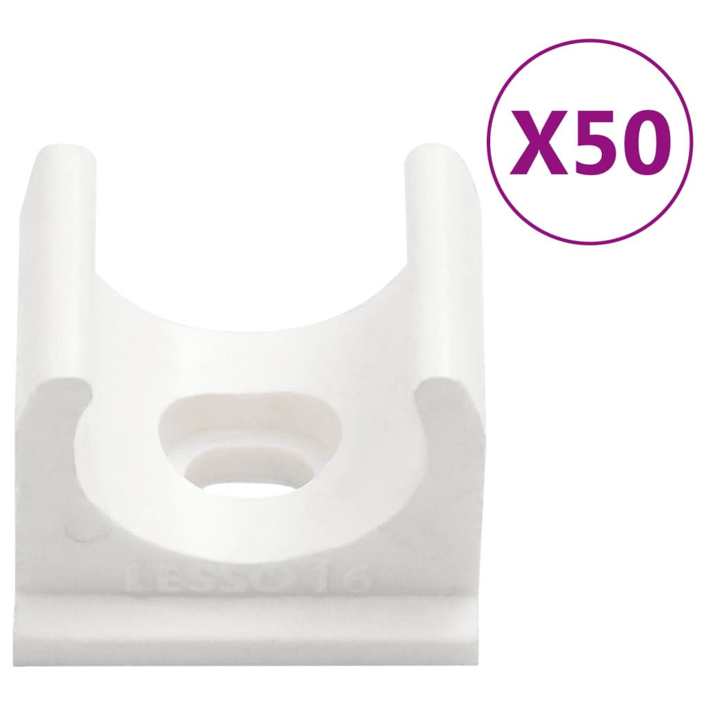 vidaXL Cable Trunkings with Clips Ø0.63" 98.4' PVC