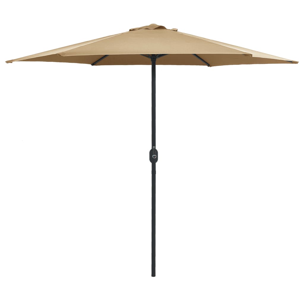 vidaXL Outdoor Parasol with Aluminum Pole 106.3"x96.9" Taupe