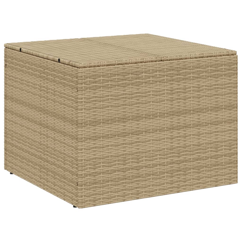 vidaXL Garden Storage Box Mix Beige 76.9 Gal Poly Rattan