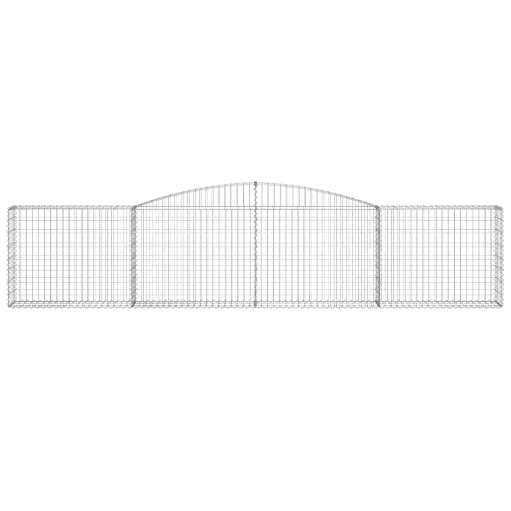 vidaXL Arched Gabion Baskets 10 pcs 157.5"x11.8"x31.5"/39.4" Galvanized Iron