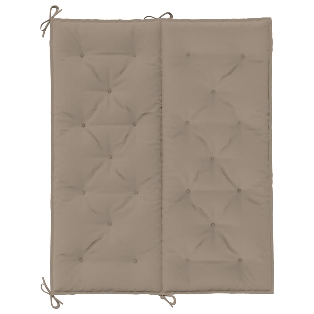 vidaXL Garden Bench Cushion Taupe 47.2"x(19.7"+19.7")x2.8" Oxford Fabric