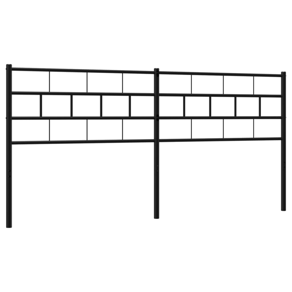 vidaXL Metal Headboard Black 70.9"