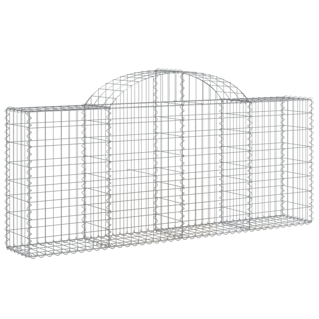 vidaXL Arched Gabion Baskets 50 pcs 78.7"x11.8"x31.5"/39.4" Galvanized Iron