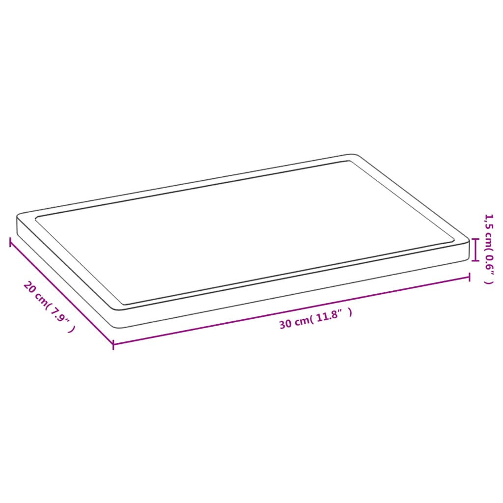 vidaXL Chopping Board 11.8"x7.9"x0.6" Bamboo