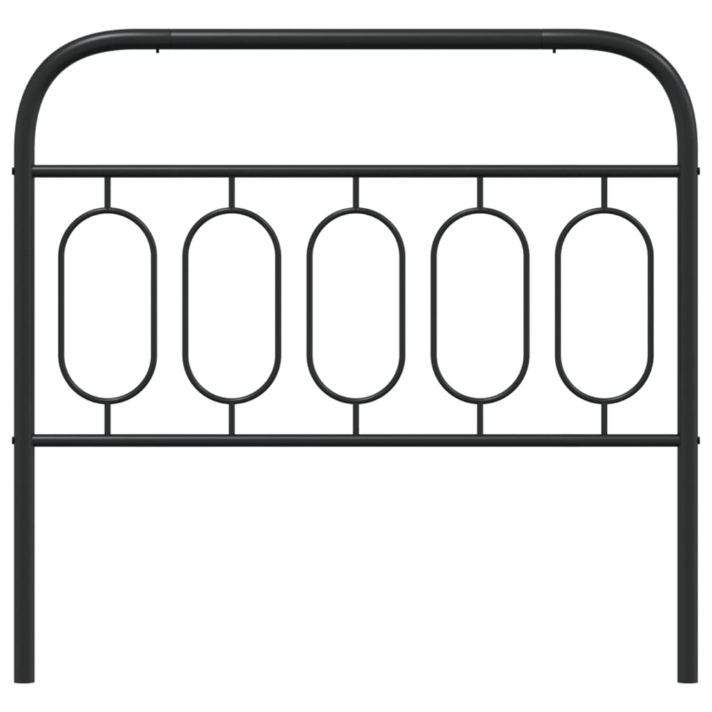 vidaXL Metal Headboard Black 39.4"