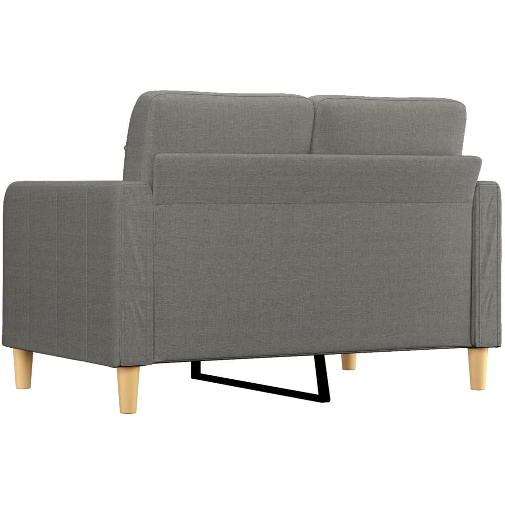 vidaXL 2-Seater Sofa Dark Gray 47.2" Fabric