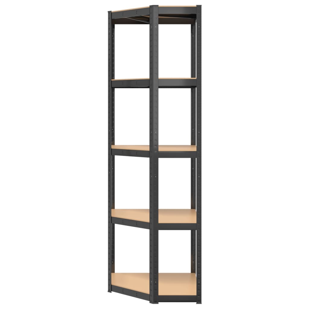 vidaXL 5-Layer Shelves 4 pcs Anthracite Steel&Engineered Wood