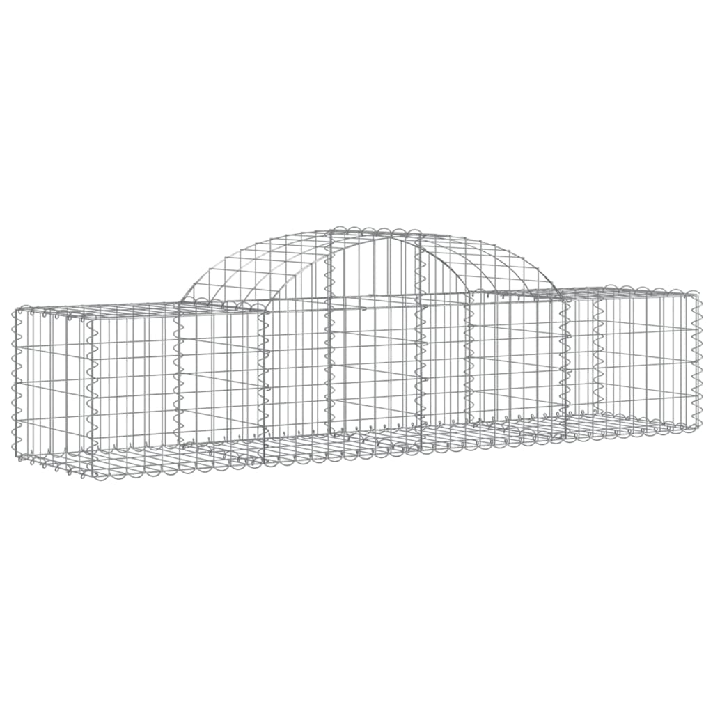 vidaXL Arched Gabion Baskets 20 pcs 78.7"x19.7"x15.7"/23.6" Galvanized Iron