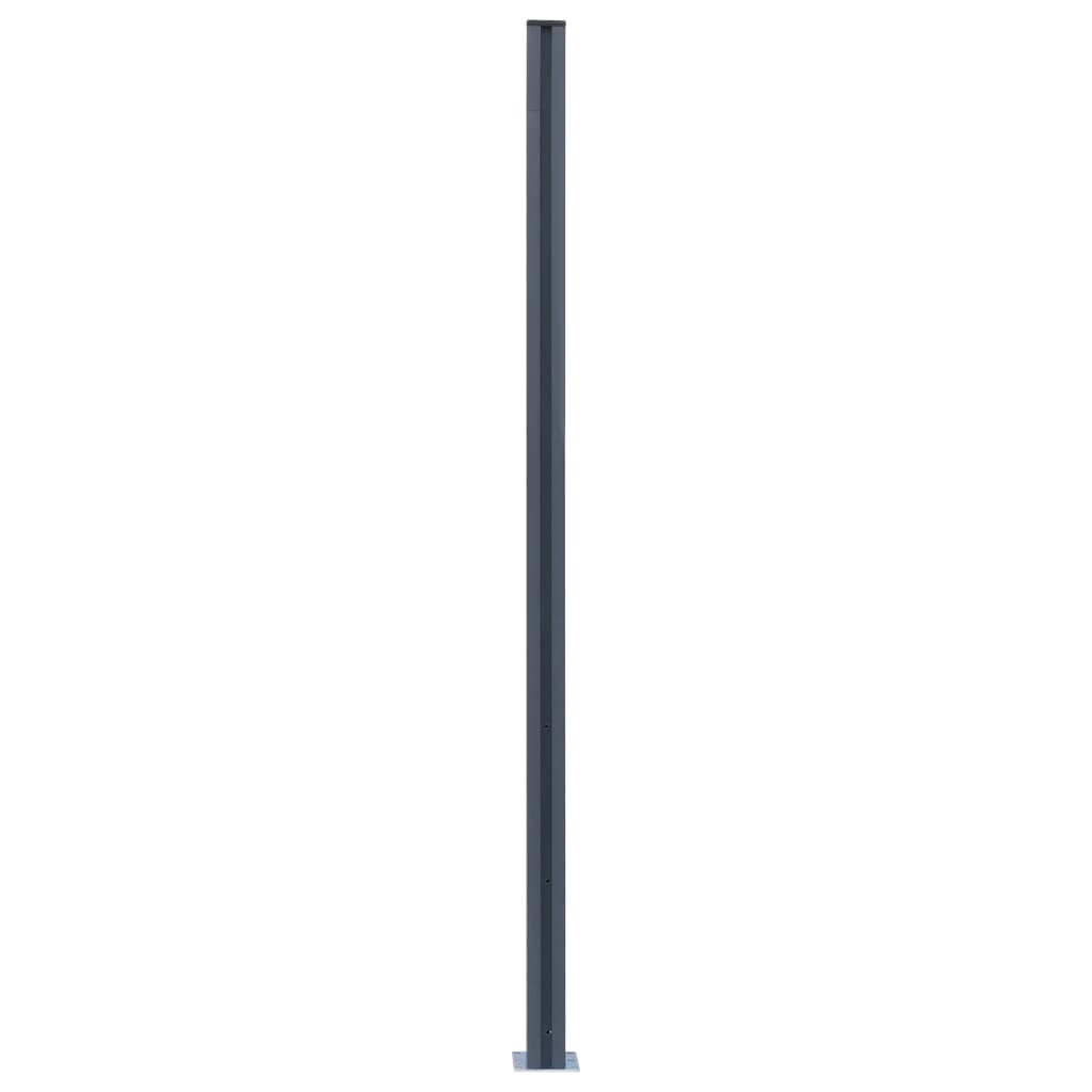 vidaXL Fence Posts 2 pcs Dark Gray 72.8" Aluminum