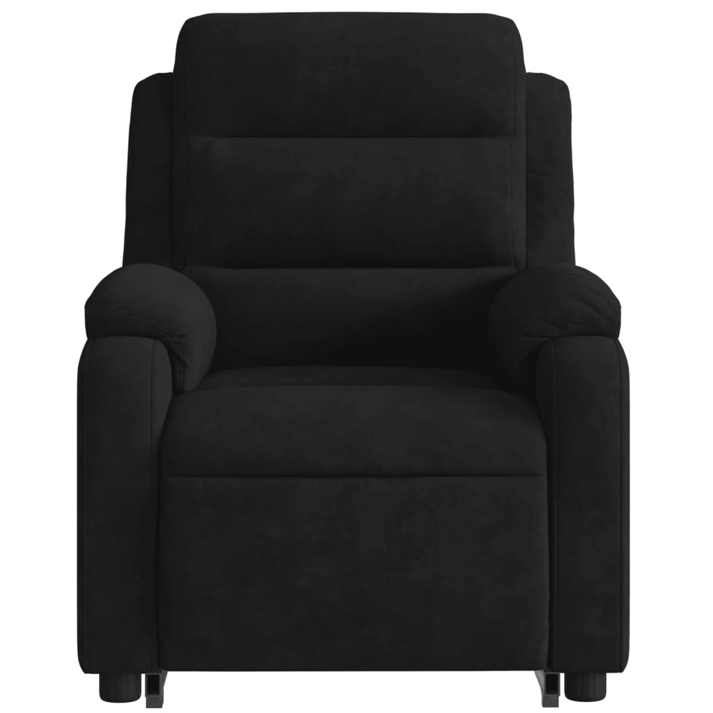 vidaXL Stand up Massage Recliner Chair Black Velvet