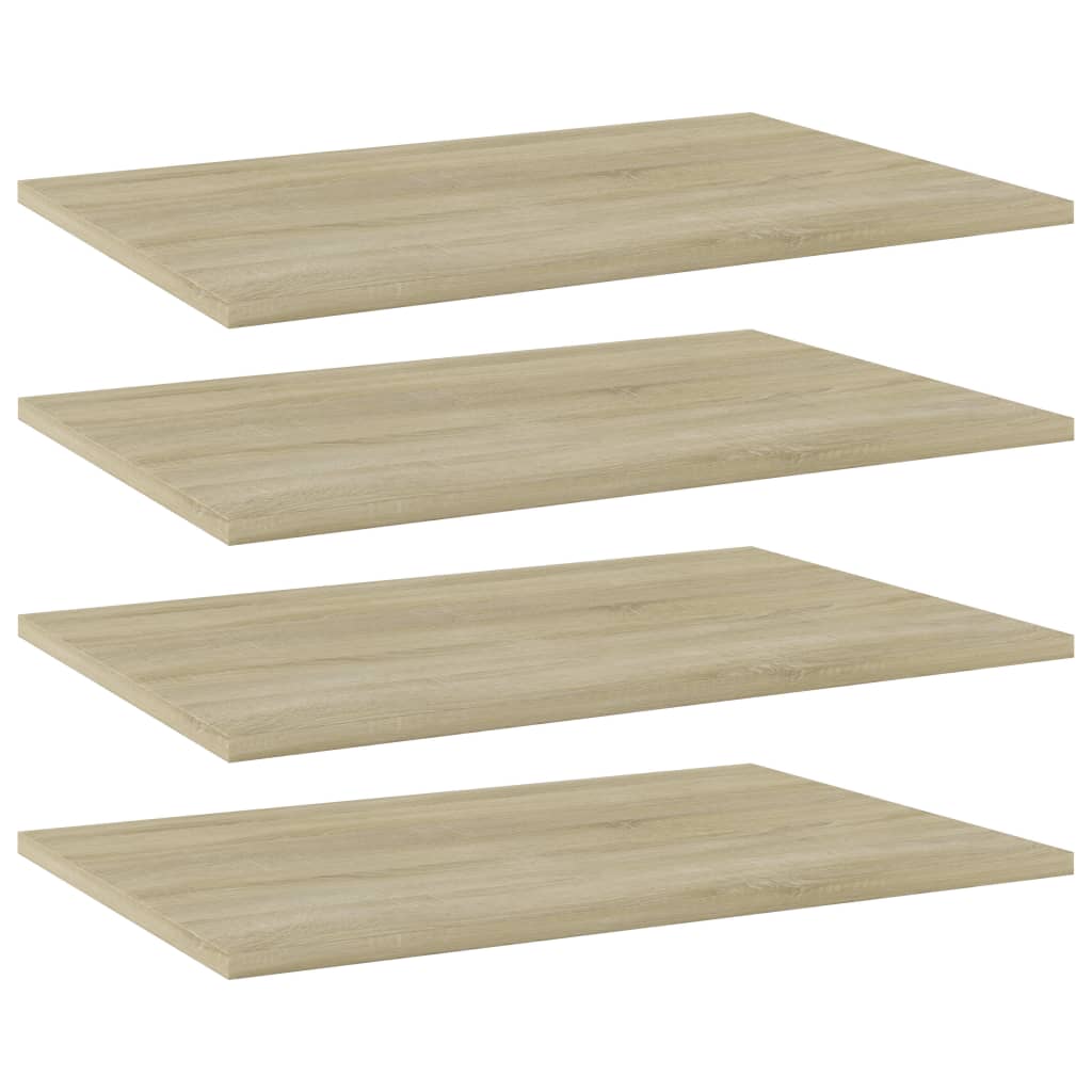 vidaXL Bookshelf Boards 4 pcs Sonoma Oak 23.6"x15.7"x0.6" Engineered Wood