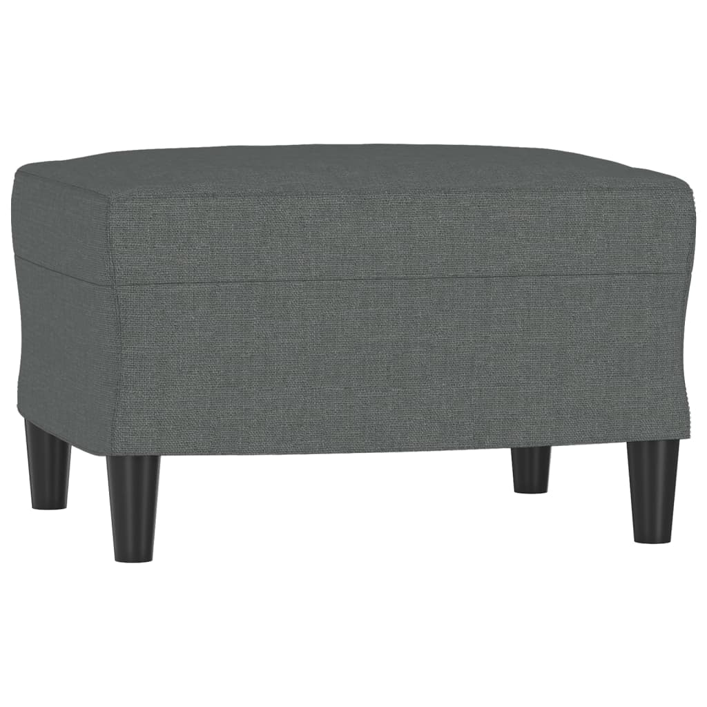 vidaXL 3-Seater Sofa with Footstool Dark Gray 70.9" Fabric