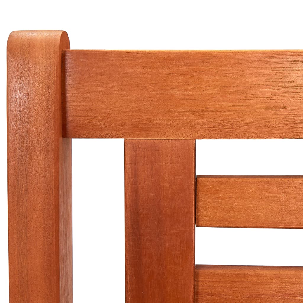 vidaXL 3-Seater Patio Bench 59.1" Solid Wood Eucalyptus