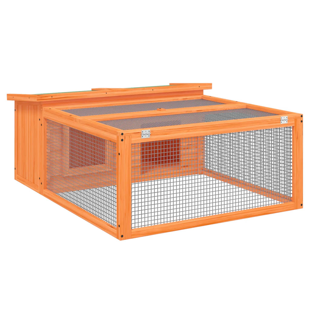 vidaXL Rabbit Hutch Brown 46.3"x38.2"x18.7" Solid Wood Pine