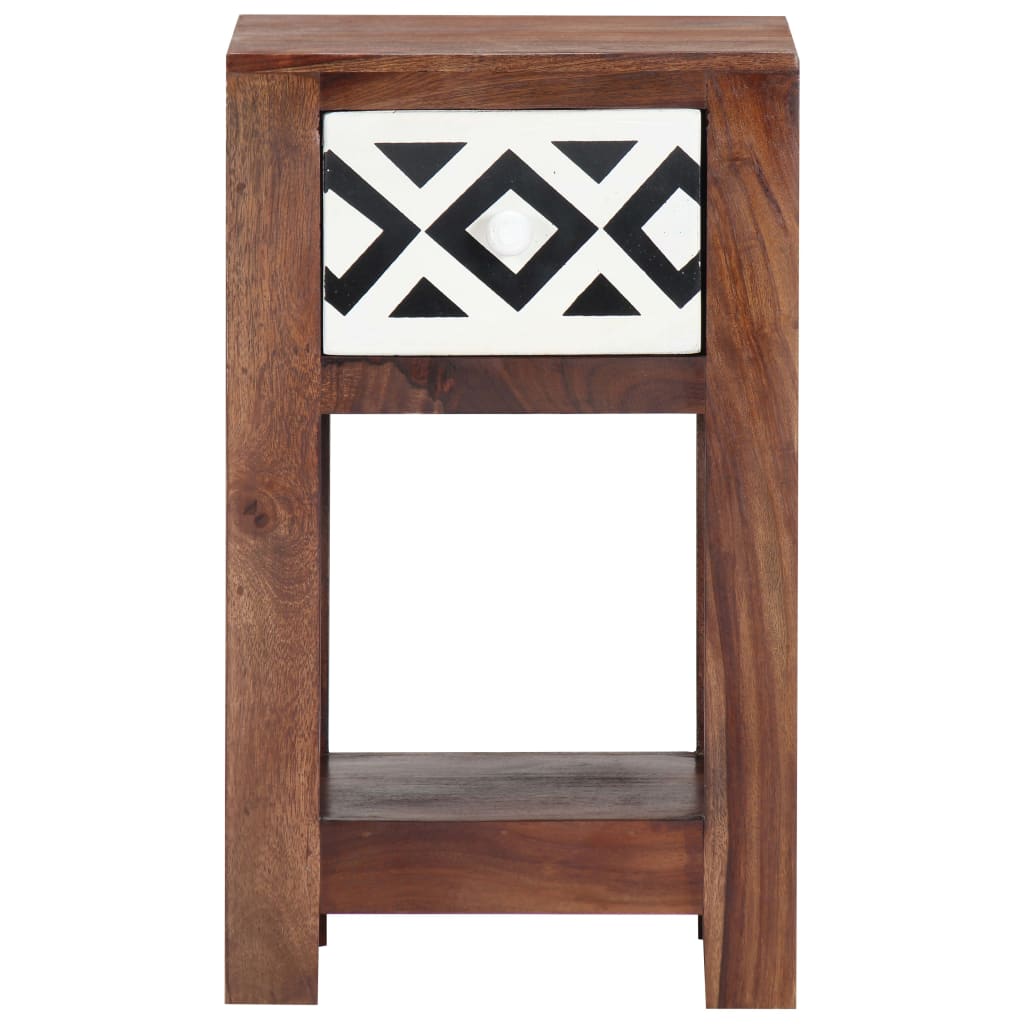 vidaXL Bedside Cabinet 11.8"x11.8"x19.6" Solid Sheesham Wood