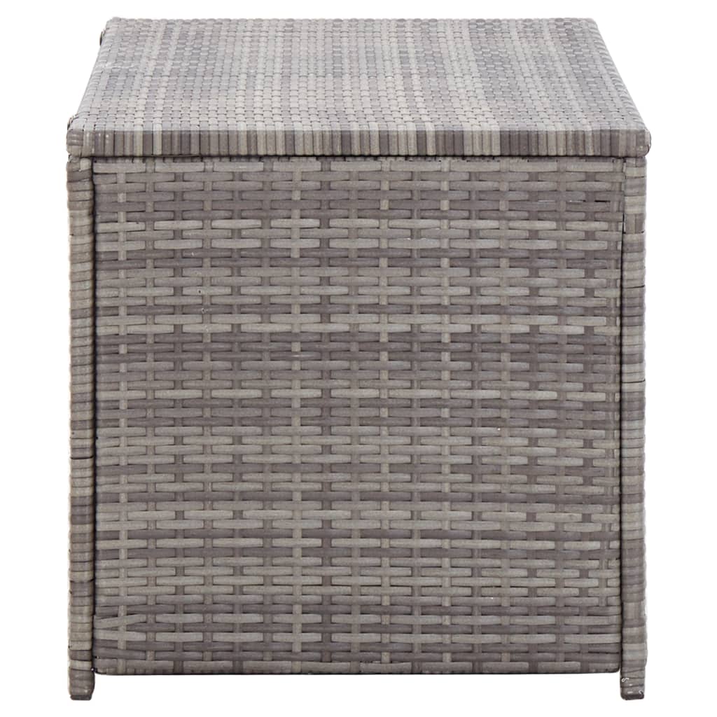 vidaXL Patio Storage Box Poly Rattan 39.4"x19.7"x19.7" Gray