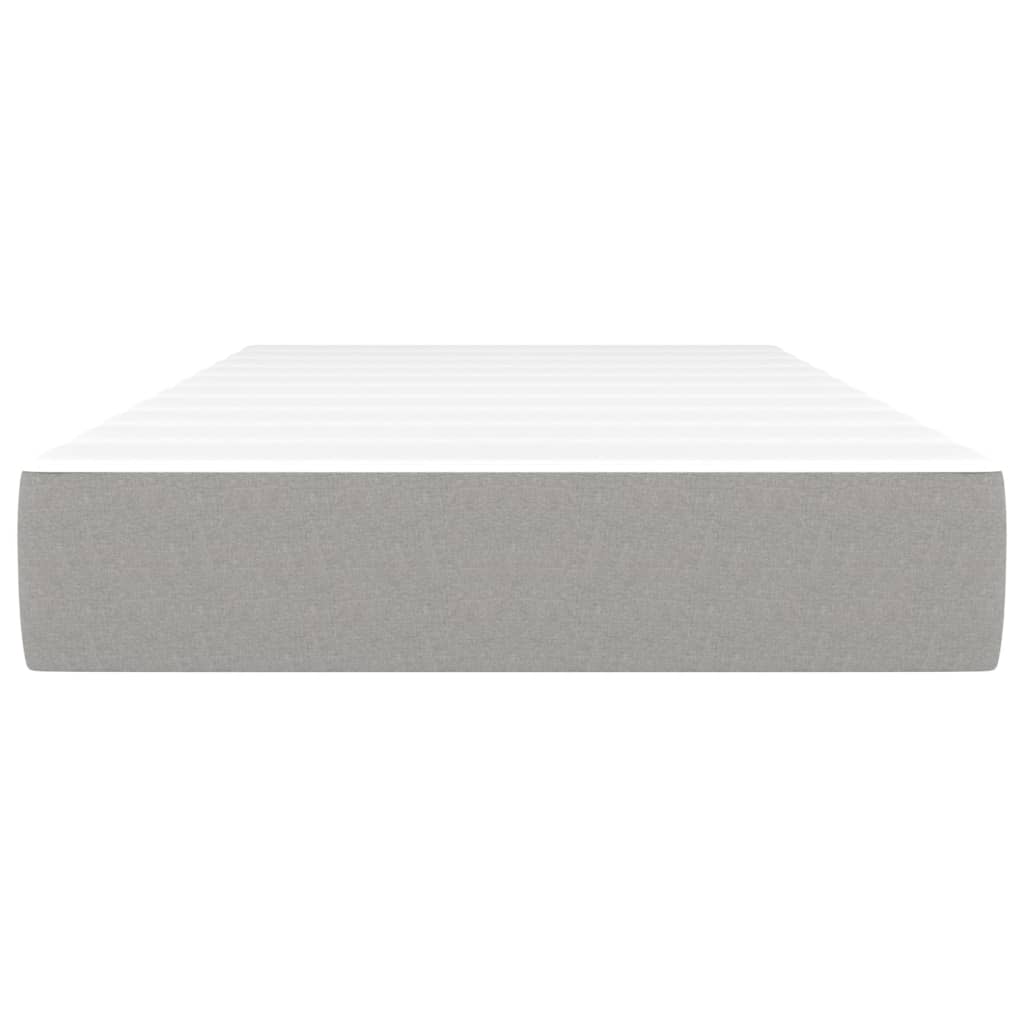 vidaXL Pocket Spring Bed Mattress Light Gray 39.4"x74.8"x7.9" Twin Fabric