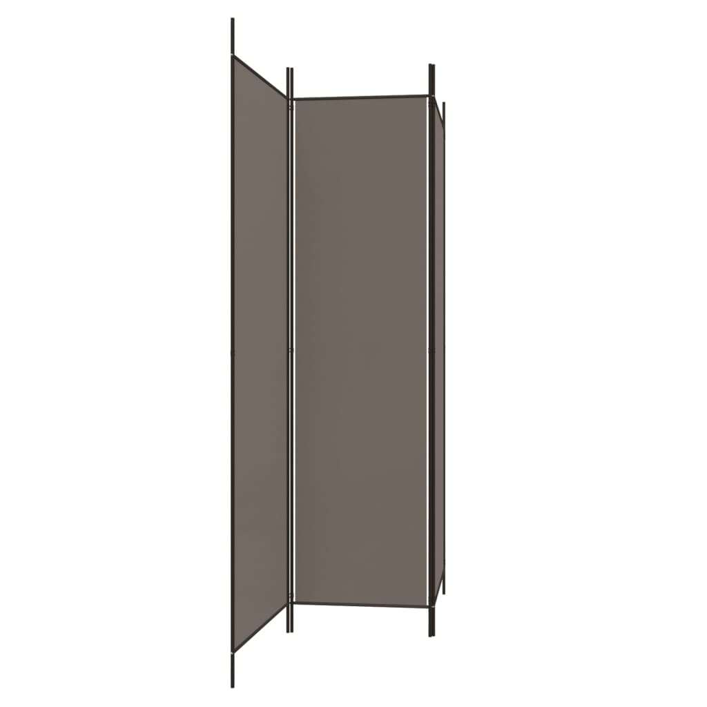 vidaXL 3-Panel Room Divider Anthracite 59.1"x86.6" Fabric